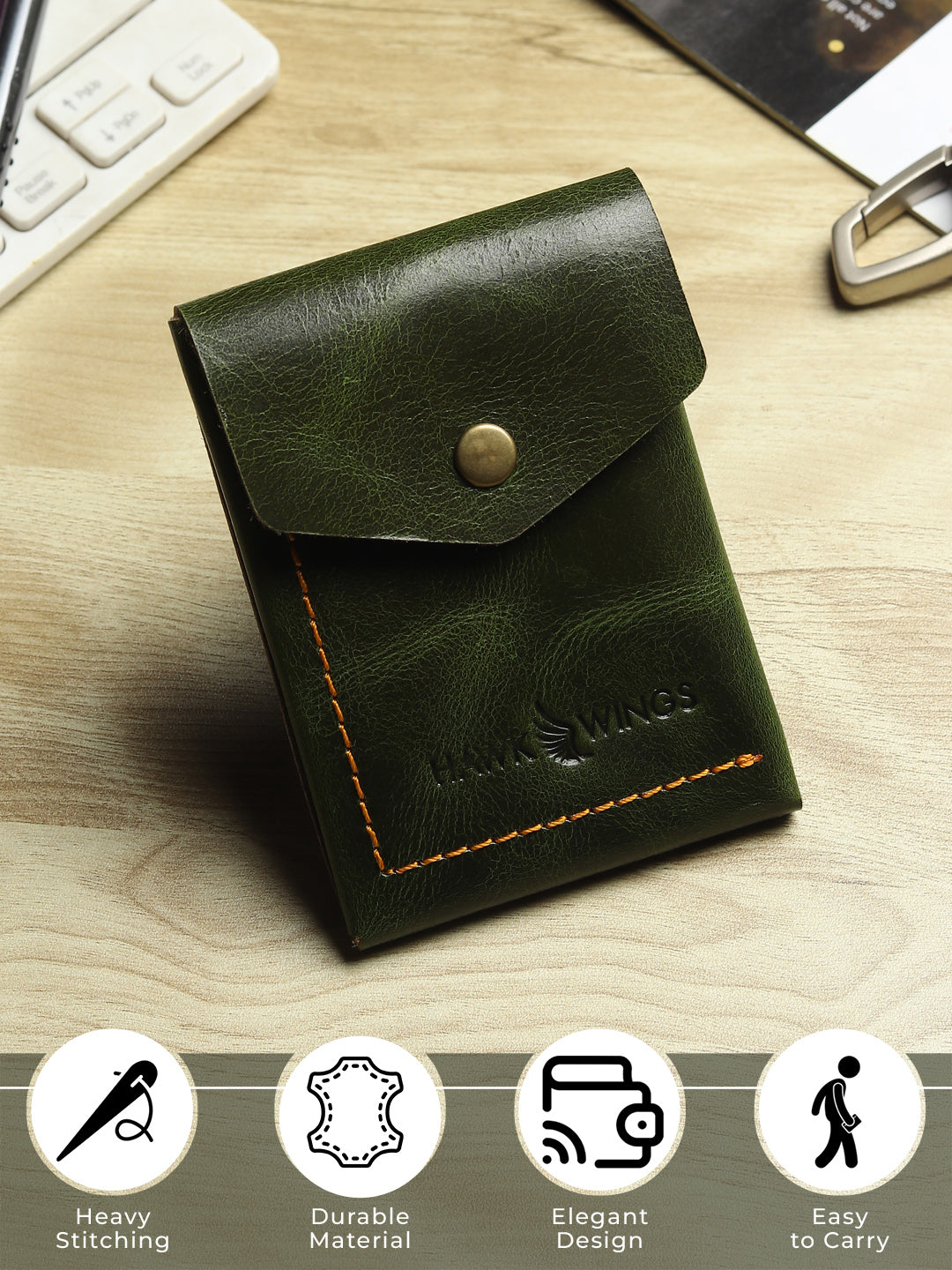 SmartFlip PRO Genuine Leather Wallet – Slim Card Holder with Cash Compartment