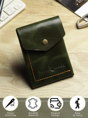 SmartFlip PRO Genuine Leather Wallet – Slim Card Holder with Cash Compartment