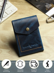 SmartFlip PRO Genuine Leather Wallet – Slim Card Holder with Cash Compartment