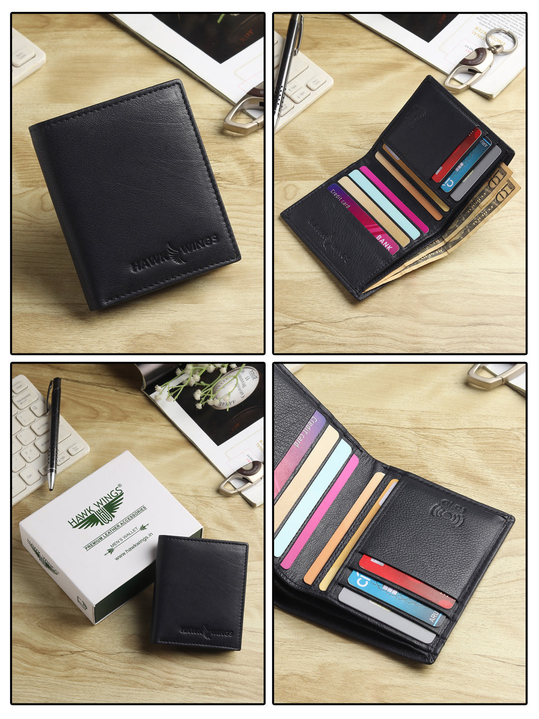 Notebook Wallet for Men Classic RFID Genuine Leather - HW 2204