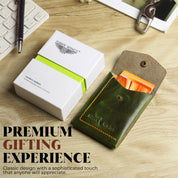 SmartFlip Genuine Leather Wallet – Slim Card Holder with Cash Compartment