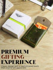 SmartFlip Genuine Leather Wallet – Slim Card Holder with Cash Compartment