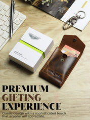 SmartFlip PRO Genuine Leather Wallet – Slim Card Holder with Cash Compartment