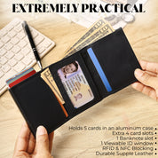 SmartFold Pro Wallet – Leather RFID  Card Holder