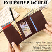 SmartFold Pro Wallet – Leather RFID  Card Holder