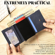 SmartFold Wallet – Leather RFID  Card Holder