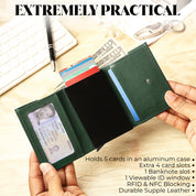SmartFold Wallet – Leather RFID  Card Holder