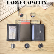 SmartFold Wallet – Leather RFID  Card Holder