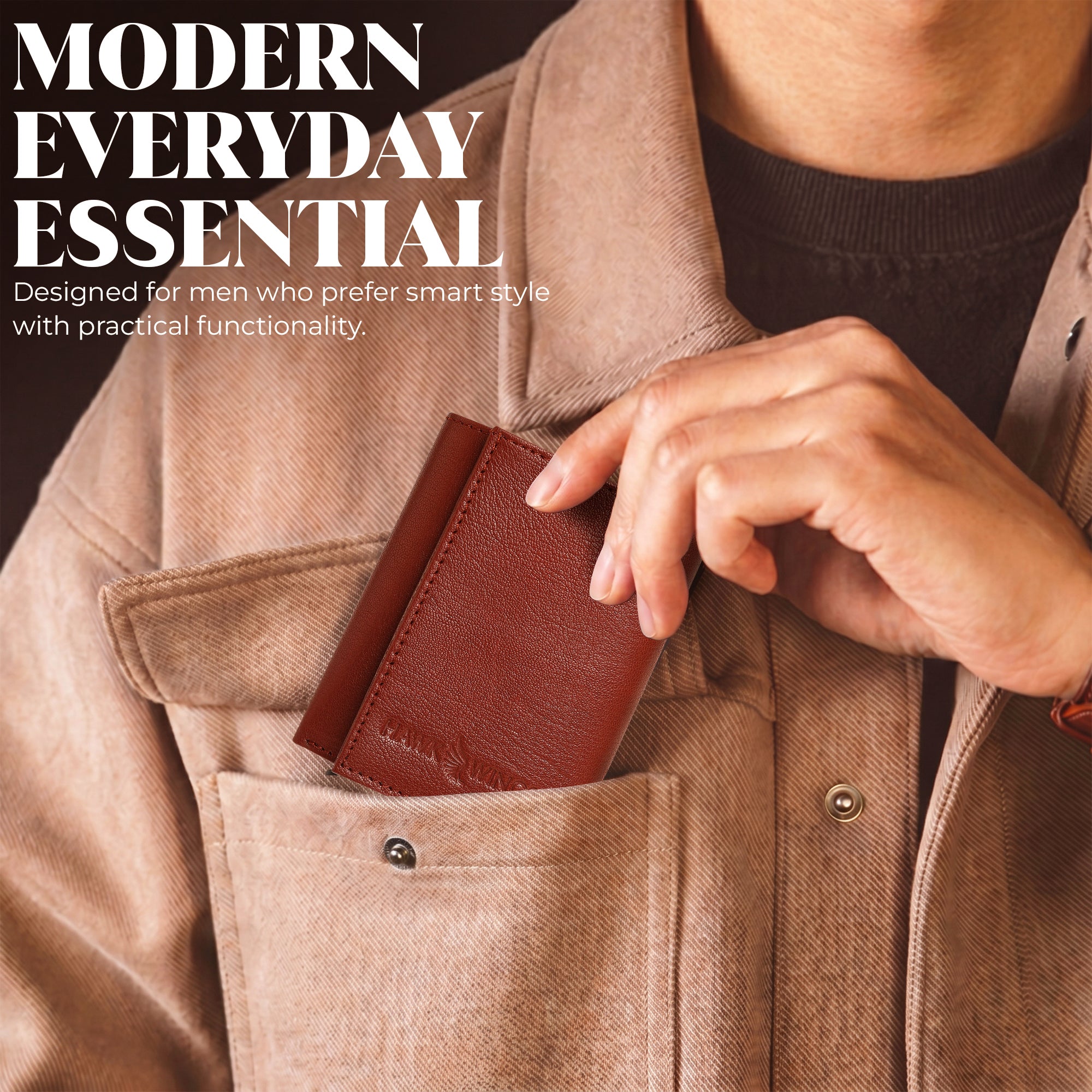 SmartFold Wallet – Leather RFID  Card Holder