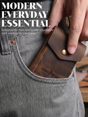 SmartFlip PRO Genuine Leather Wallet – Slim Card Holder with Cash Compartment