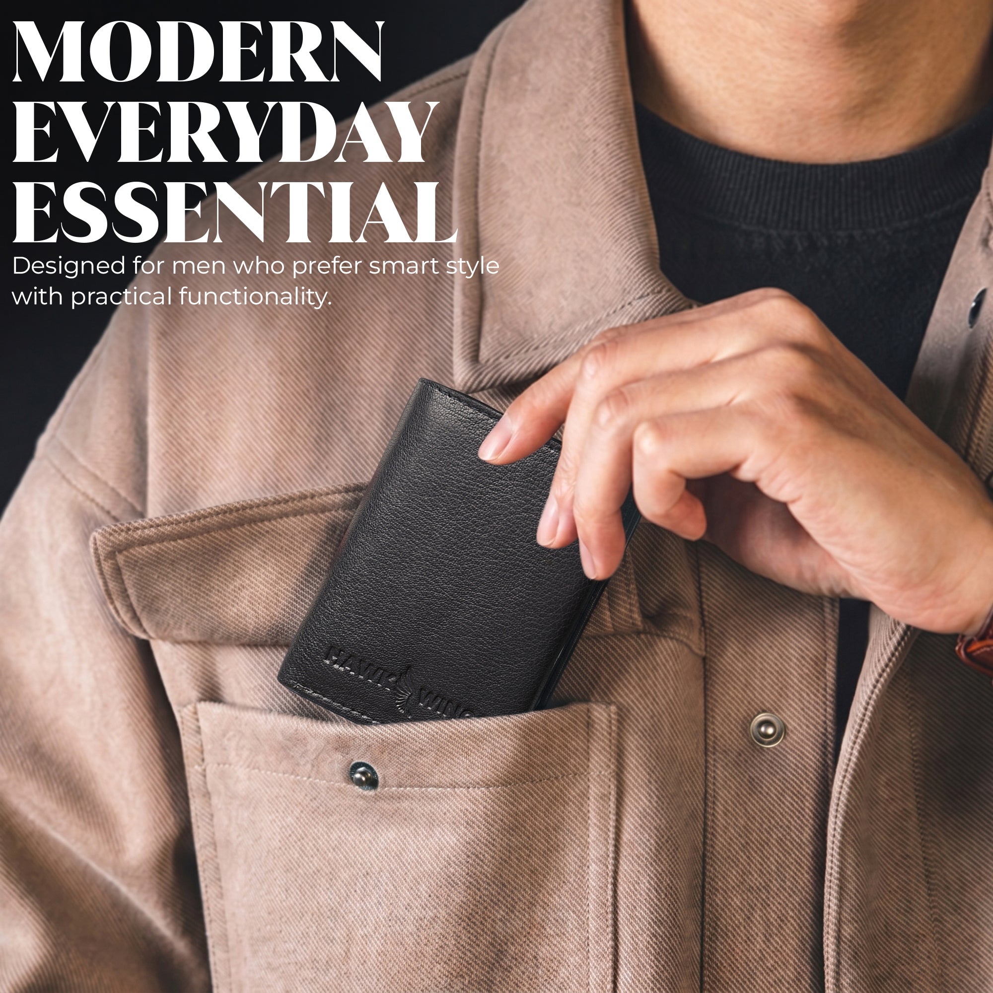 SmartFold Pro Wallet – Leather RFID  Card Holder