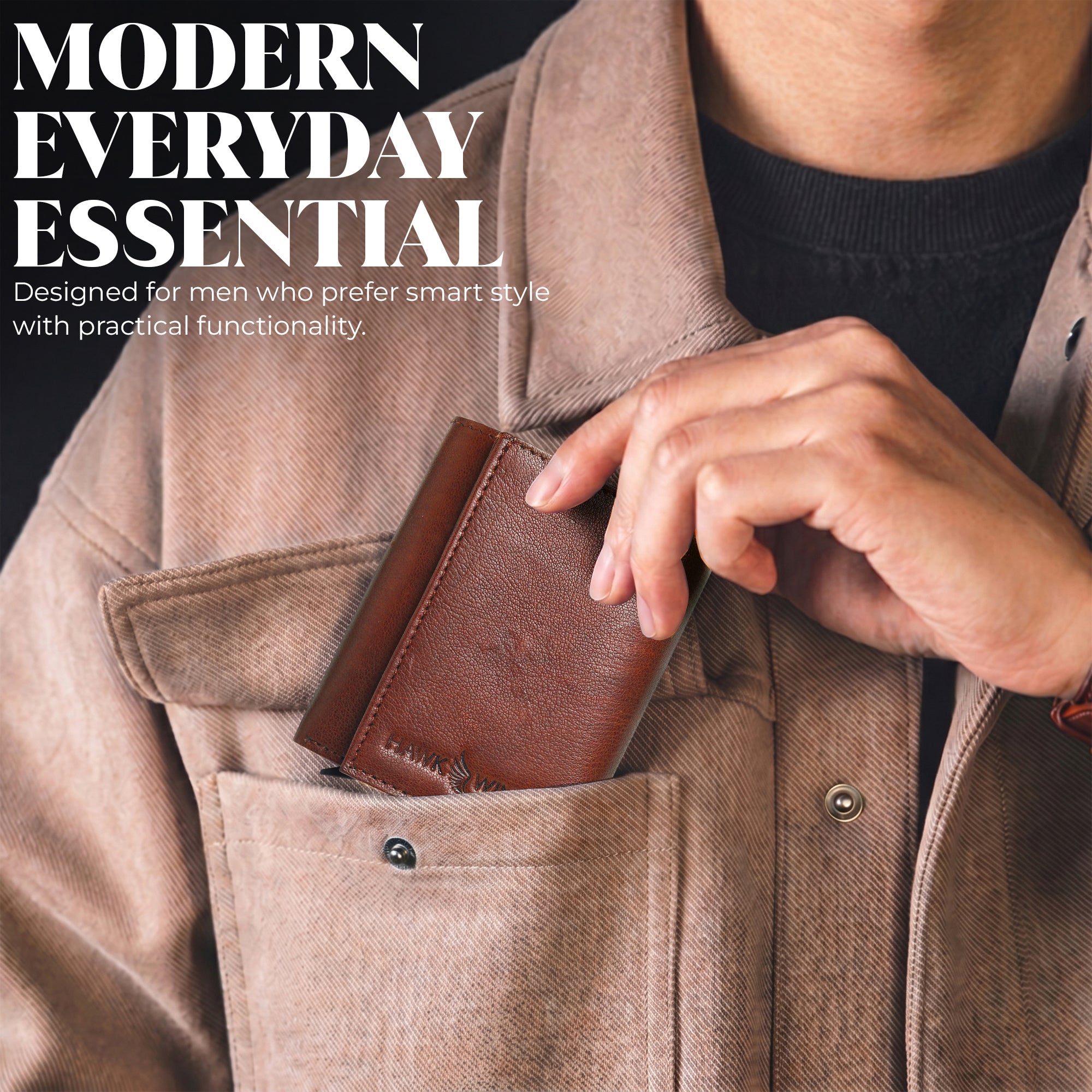 SmartFold Wallet – Leather RFID  Card Holder