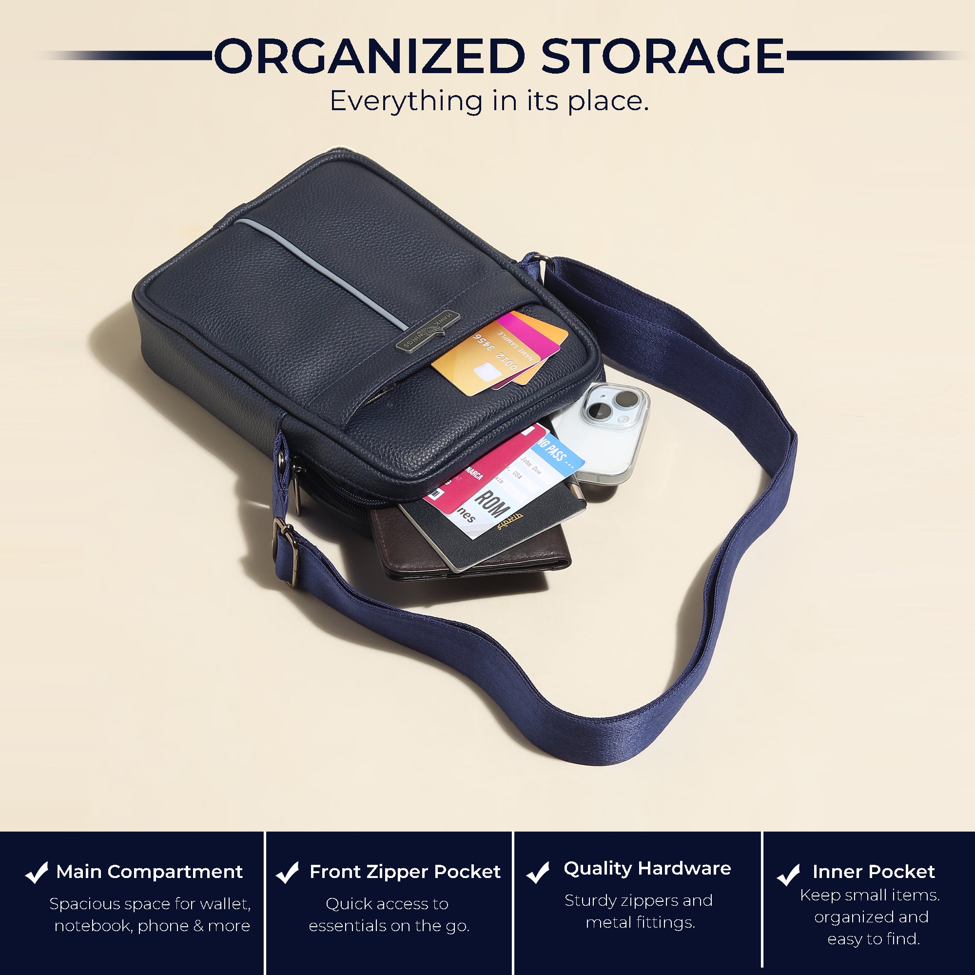 Monaco Blue – Premium Sling Bag
