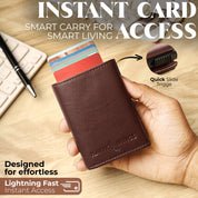 SmartFold Pro Wallet – Leather RFID  Card Holder