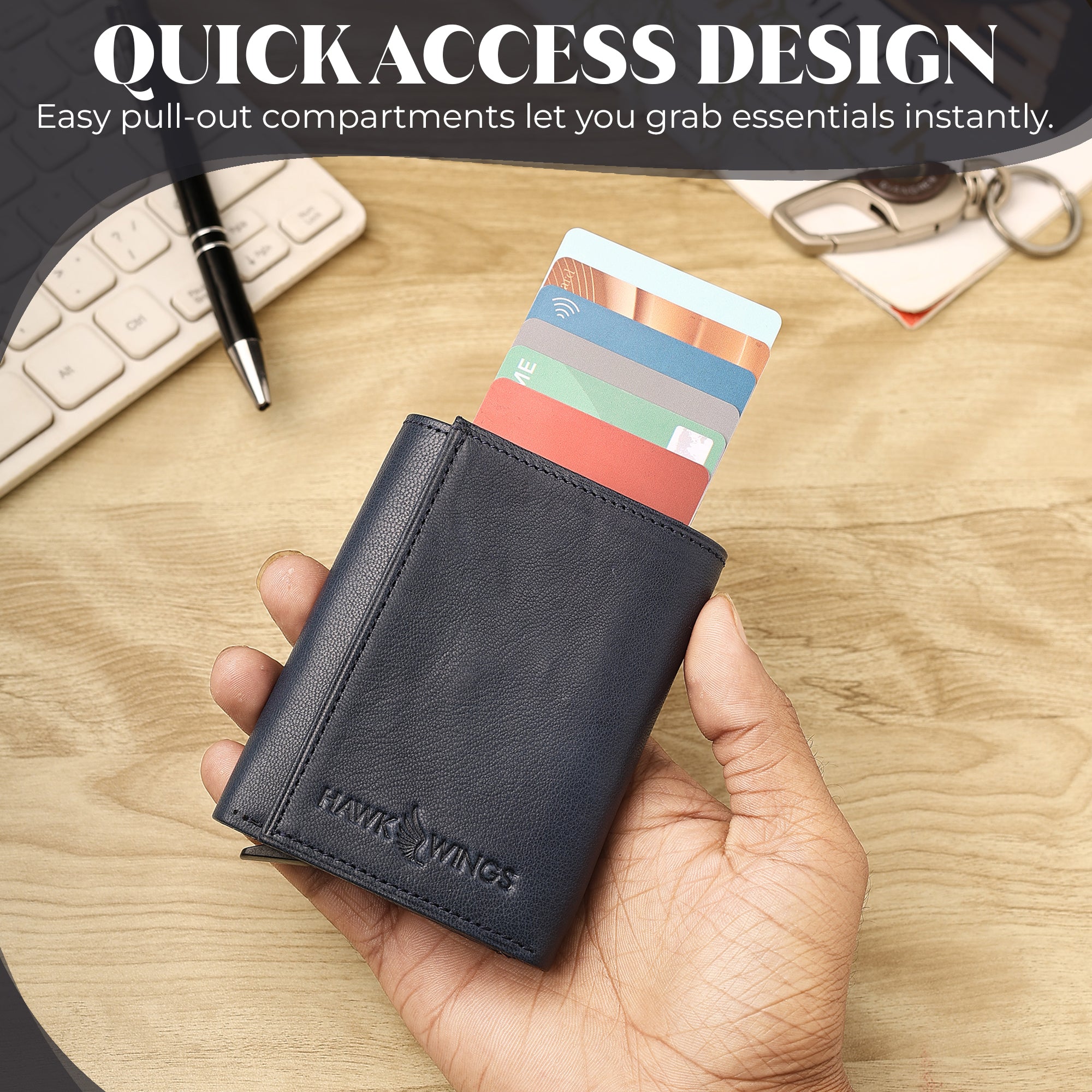 SmartFold Wallet – Leather RFID  Card Holder
