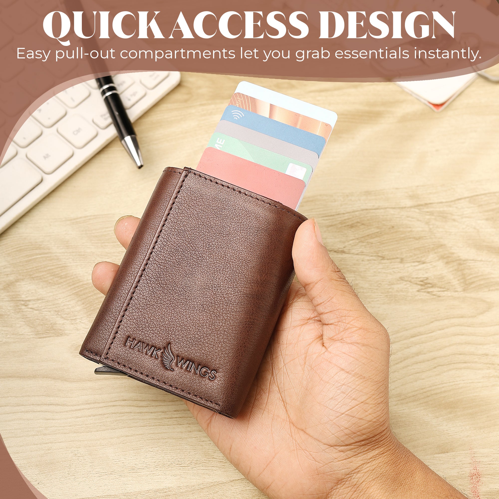 SmartFold Wallet – Leather RFID  Card Holder