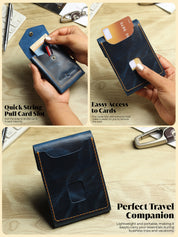 SmartFlip PRO Genuine Leather Wallet – Slim Card Holder with Cash Compartment