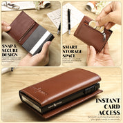 SmartFold Pro Wallet – Leather RFID  Card Holder