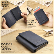 SmartFold Wallet – Leather RFID  Card Holder