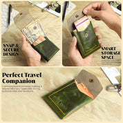 SmartFlip Genuine Leather Wallet – Slim Card Holder with Cash Compartment