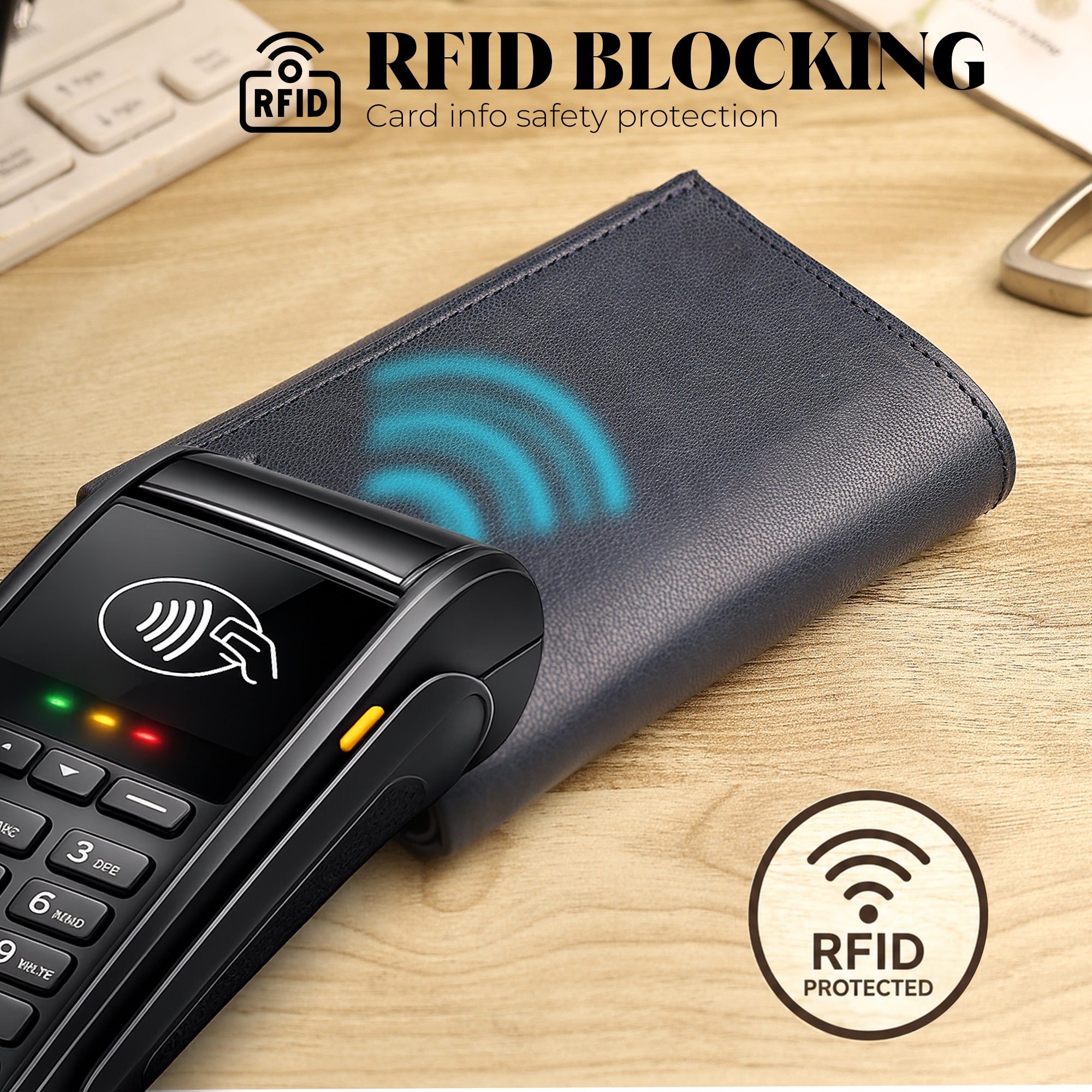 SmartFold Wallet – Leather RFID  Card Holder