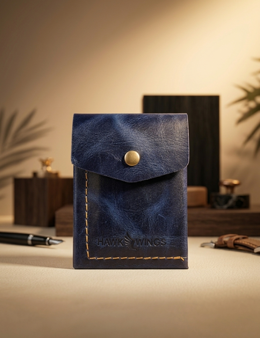 SmartFlip Genuine Leather Wallet – Slim Card Holder with Cash Compartment