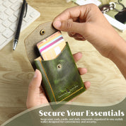 SmartFlip Genuine Leather Wallet – Slim Card Holder with Cash Compartment