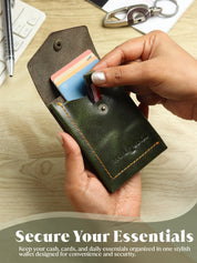 SmartFlip PRO Genuine Leather Wallet – Slim Card Holder with Cash Compartment