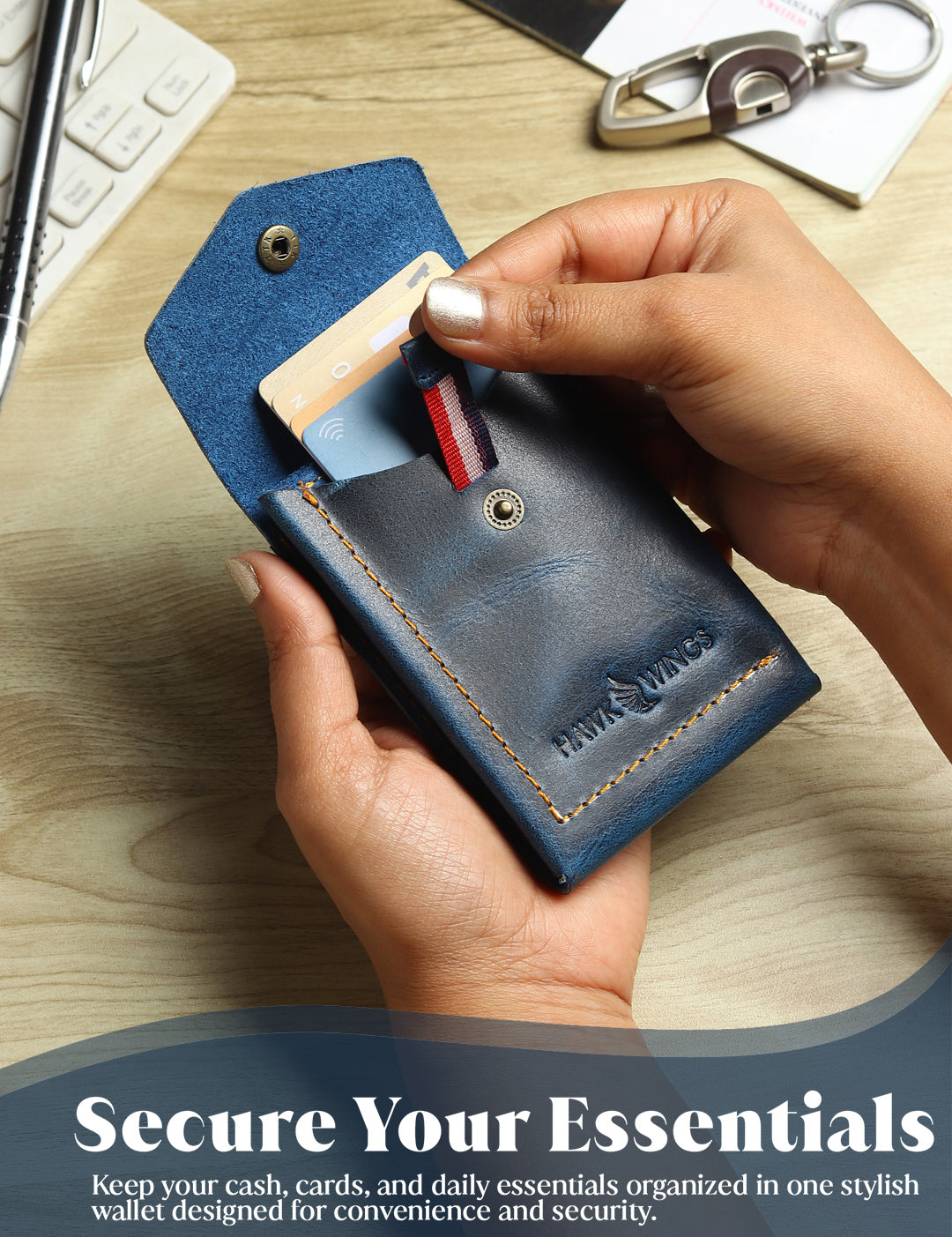 SmartFlip PRO Genuine Leather Wallet – Slim Card Holder with Cash Compartment