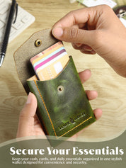 SmartFlip Genuine Leather Wallet – Slim Card Holder with Cash Compartment