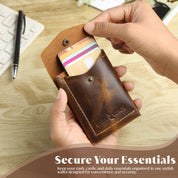 SmartFlip Genuine Leather Wallet – Slim Card Holder with Cash Compartment