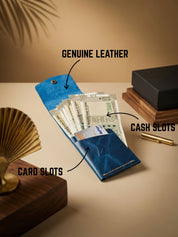 SmartFlip Genuine Leather Wallet – Slim Card Holder with Cash Compartment