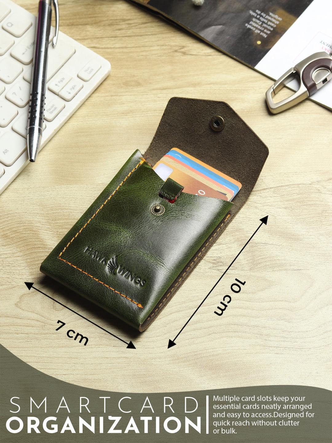 SmartFlip PRO Genuine Leather Wallet – Slim Card Holder with Cash Compartment