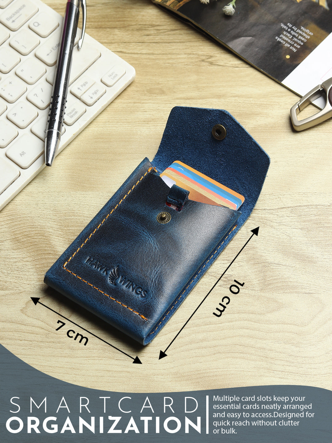 SmartFlip PRO Genuine Leather Wallet – Slim Card Holder with Cash Compartment