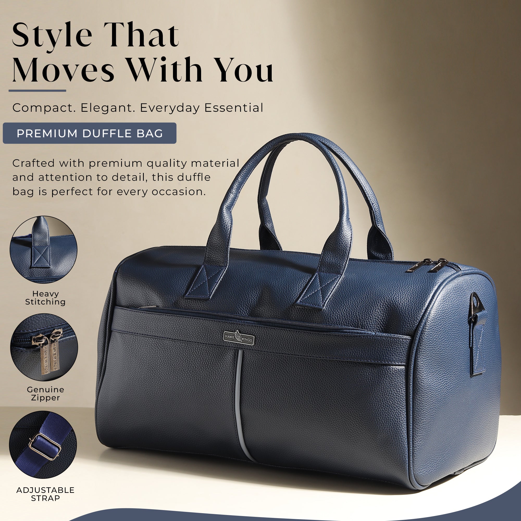 Monaco Blue – Premium Travel Duffle Bag
