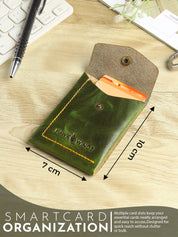 SmartFlip Genuine Leather Wallet – Slim Card Holder with Cash Compartment
