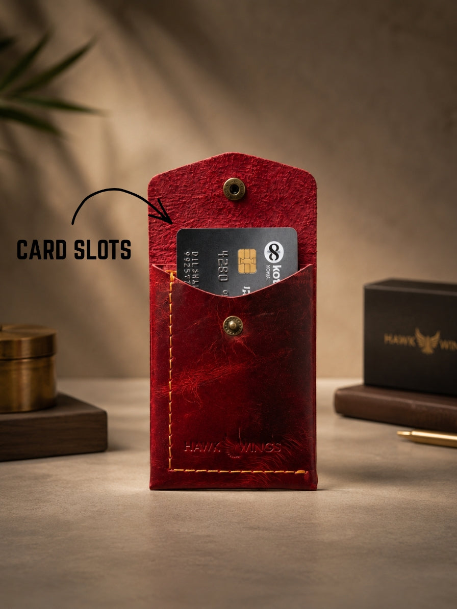 SmartFlip Genuine Leather Wallet – Slim Card Holder with Cash Compartment
