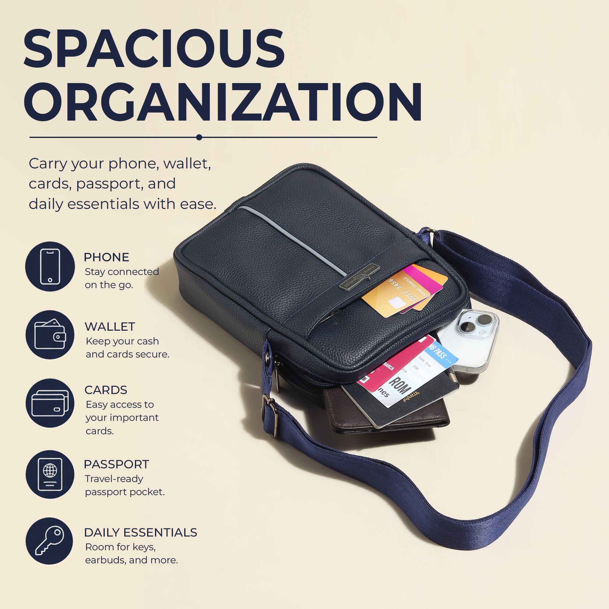 Monaco Blue – Premium Sling Bag