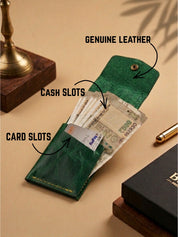 SmartFlip Genuine Leather Wallet – Slim Card Holder with Cash Compartment