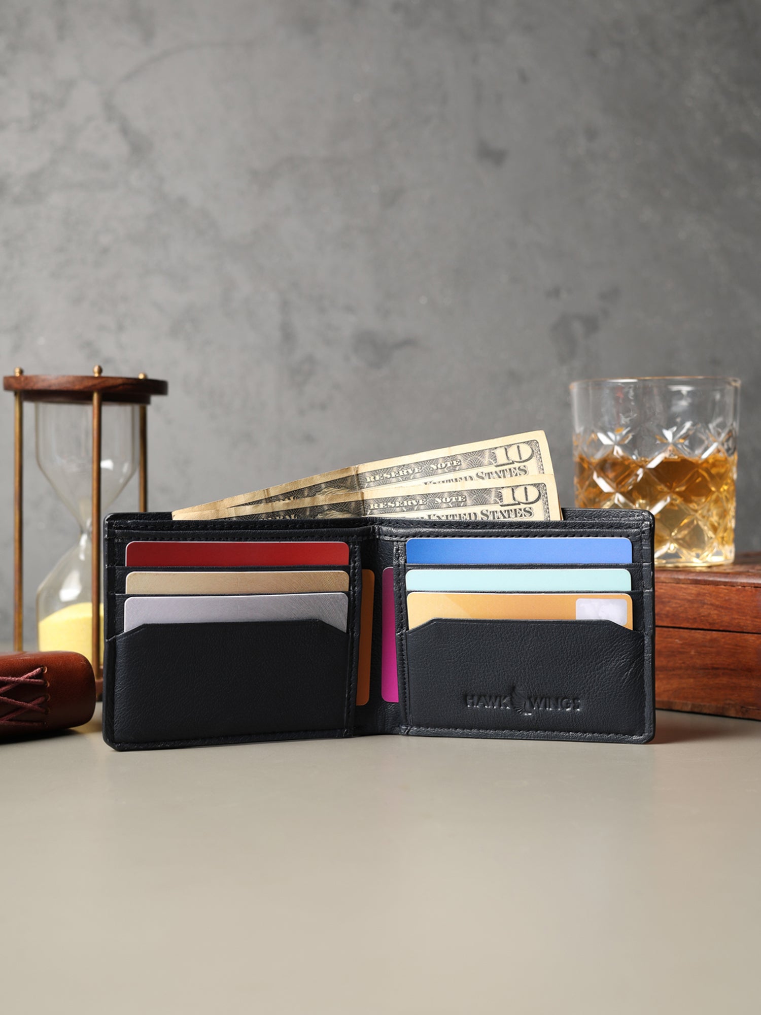 Croc Élan – Men's Genuine Leather Croc Texture Bifold Wallet