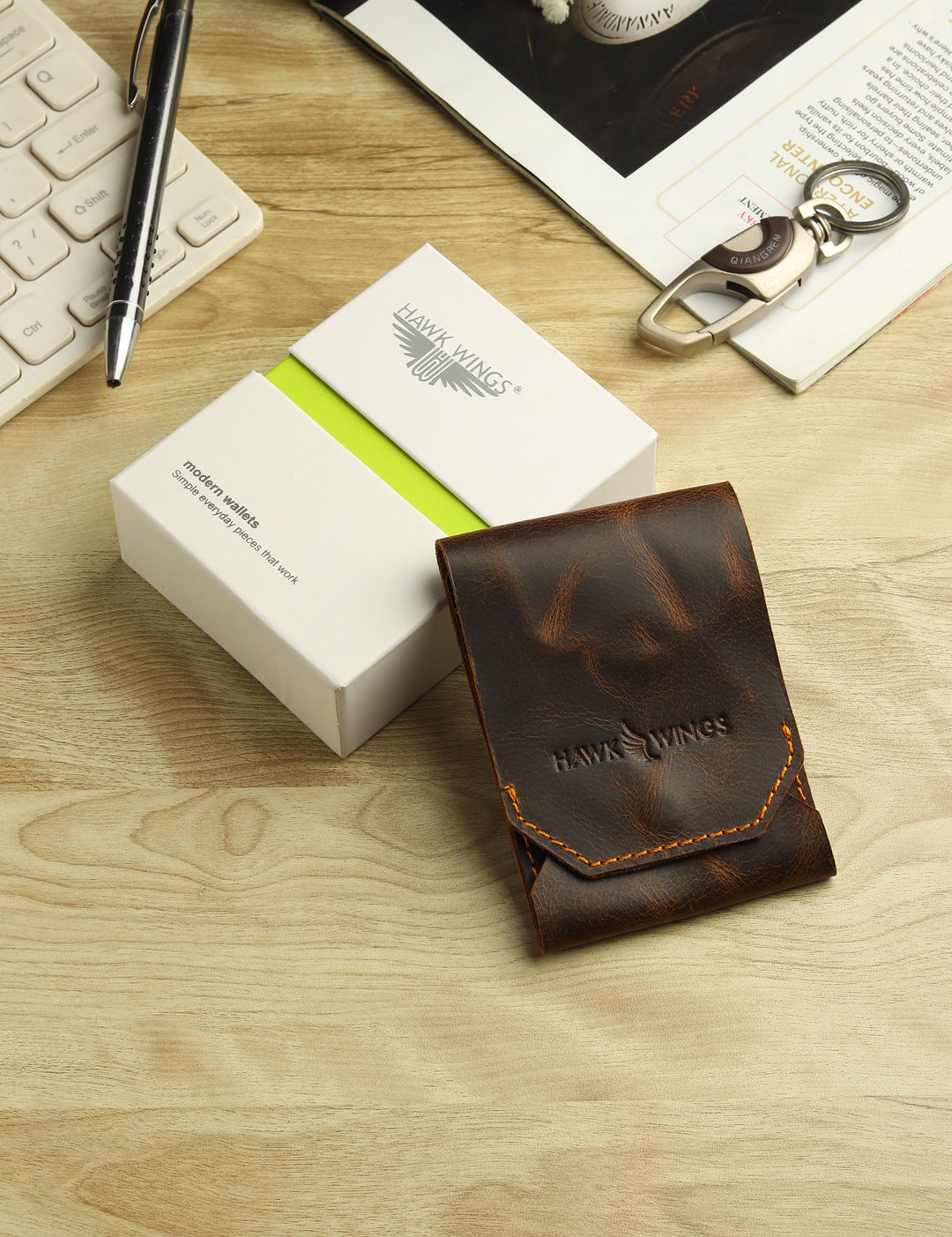 Vintage Snap Genuine Leather Wallet – Slim Card Holder with Cash Compartment