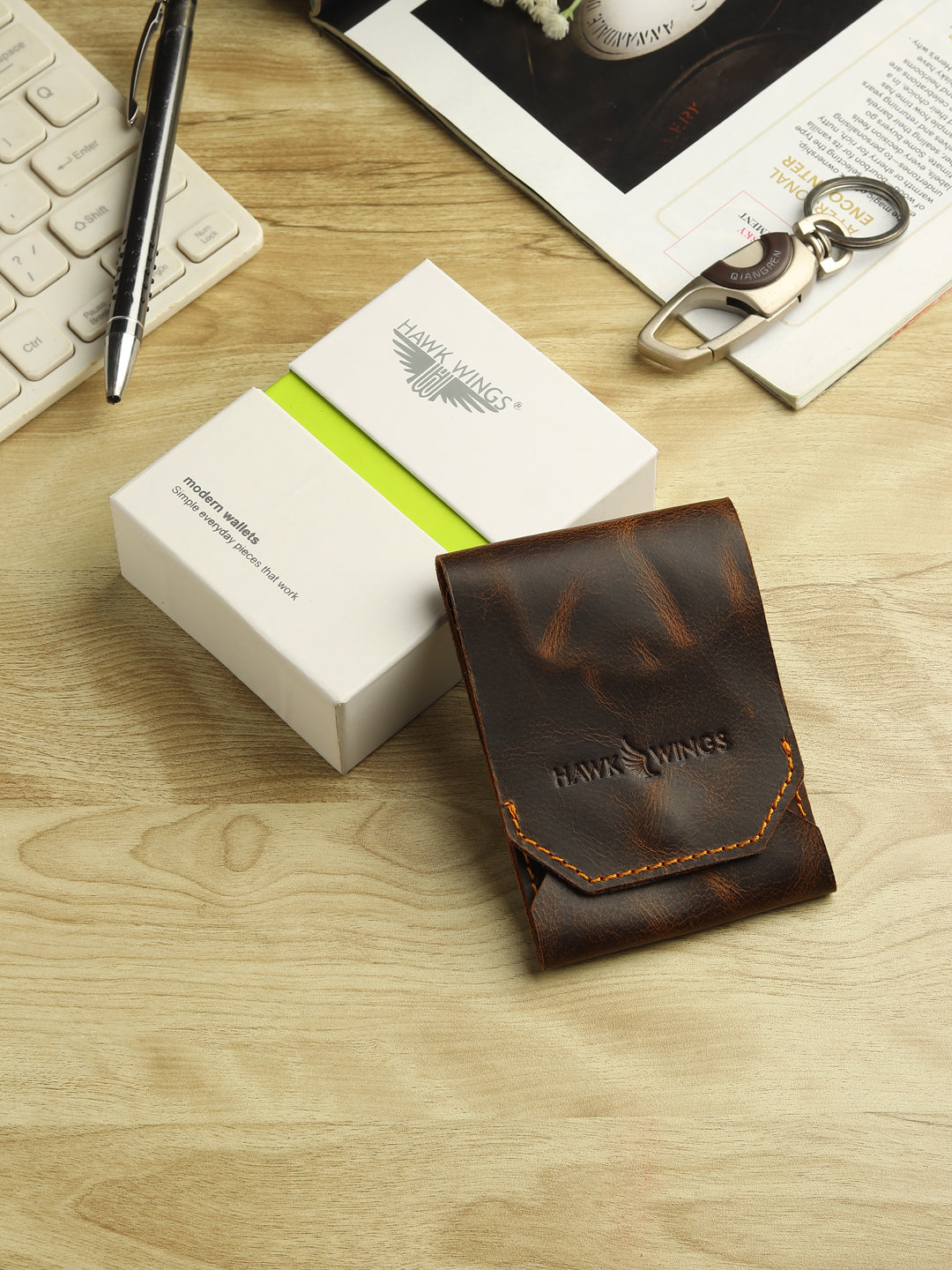 Vintage Snap Genuine Leather Wallet – Slim Card Holder with Cash Compartment