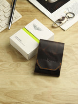 Vintage Snap Genuine Leather Wallet – Slim Card Holder with Cash Compartment