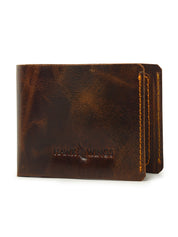 Men's Genuine Leather Magnetic Wallet - Card Holder with Cash Compartment