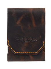 Vintage Snap Genuine Leather Wallet – Slim Card Holder with Cash Compartment