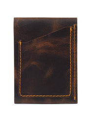 Vintage Snap Genuine Leather Wallet – Slim Card Holder with Cash Compartment