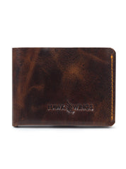 Men's Genuine Leather Magnetic Wallet - Card Holder with Cash Compartment
