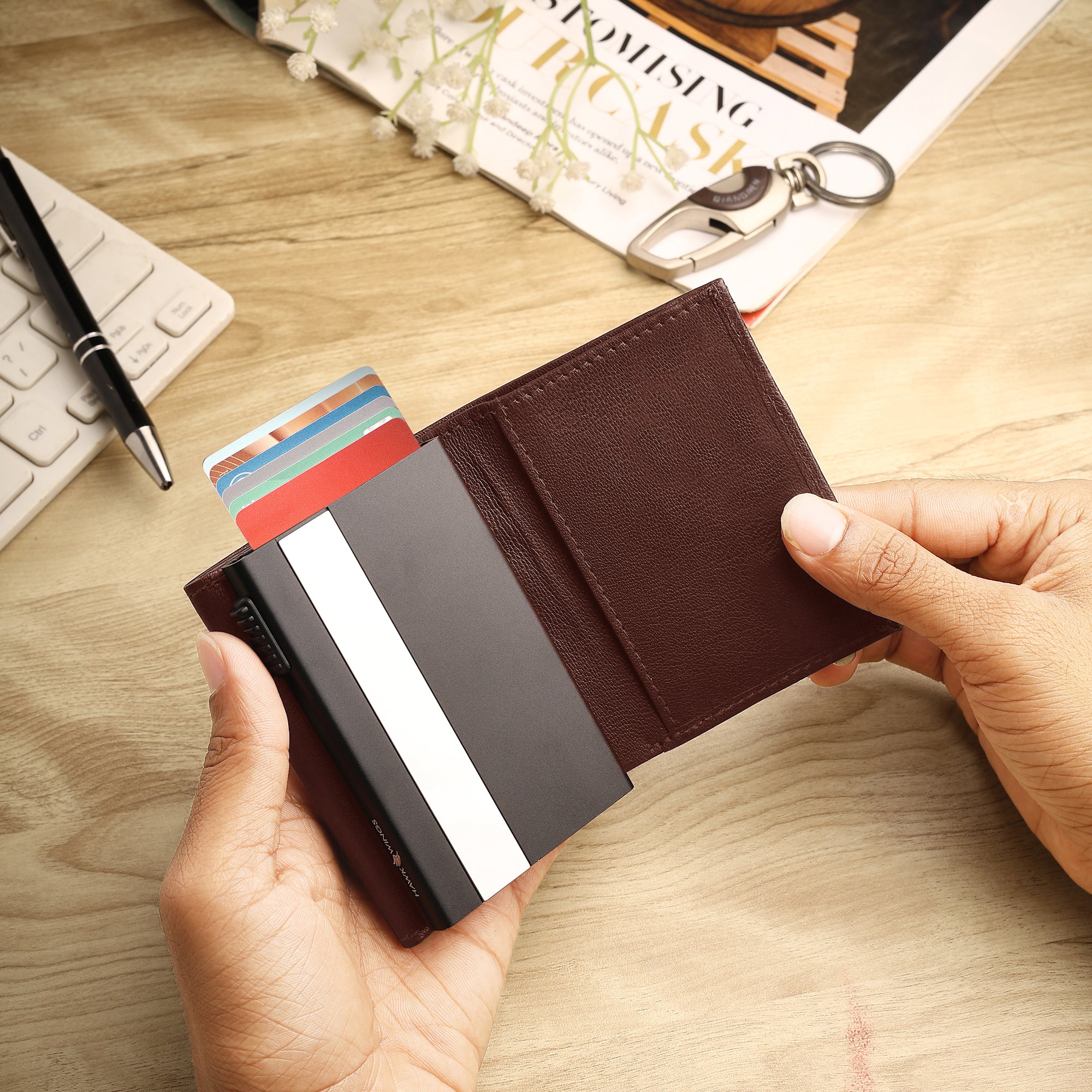 SmartFold Pro Wallet – Leather RFID  Card Holder
