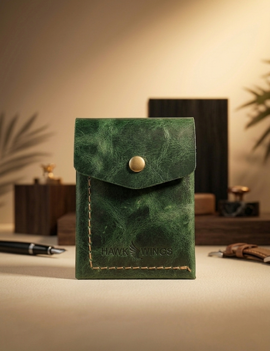 SmartFlip Genuine Leather Wallet – Slim Card Holder with Cash Compartment