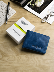 Men's Genuine Leather Magnetic Wallet - Card Holder with Cash Compartment